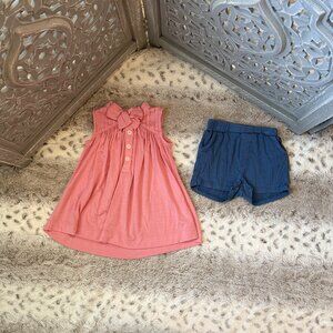Kate Quinn set baby girls 3-6 months babydoll top shorts pastel girlhoodcore